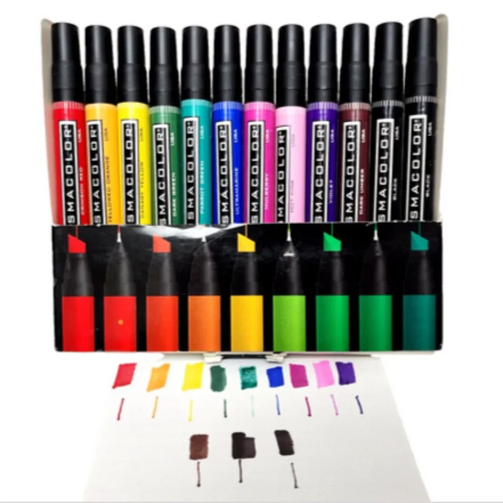 D/C Prismacolor 12 Color Dbl Ended Art Markers in StandingBox w/11 FrenchGray